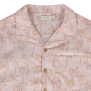 Korte mouwen shirt met palmenprint en zak voor jongen 