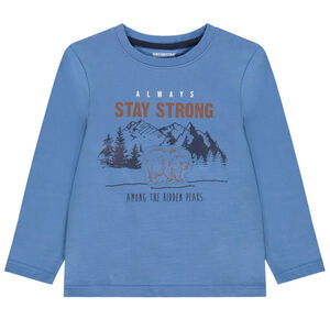 Lange mouwen T-shirt met patch beer voor jongens 