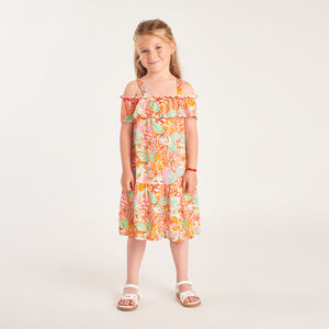 Schouderbandjes jurk met fantasieprint voor meisjes 