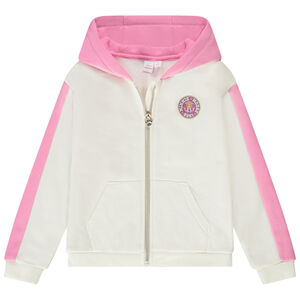 Gilet à capuche en molleton colorblock et badge Minnie Disney pour fille 