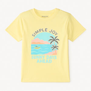 T-shirt manches courtes uni print estival fantaisie pour garçon 