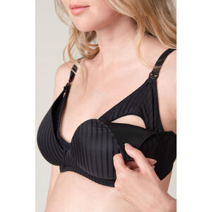 Bh voor zwangerschap en borstvoeding met jacquardstrepen 