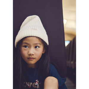 Bonnet côtelé uni fille 