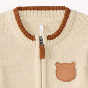Gilet zippé en tricot bébé garçon 