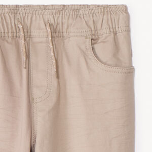 Joggingbroek in effen twill voor jongens 