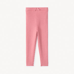 Caleçon long côtelé uni pour bébé fille 