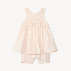 Korte 2-in-1 jumpsuit met fantasieprint voor meisjesbaby's 