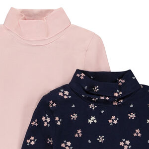 Lot de 2 sous-pulls à col roulé fille 
