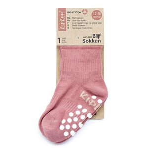 Chaussettes + ANTISLIP- Bio 12-18M- Dusty Clay 