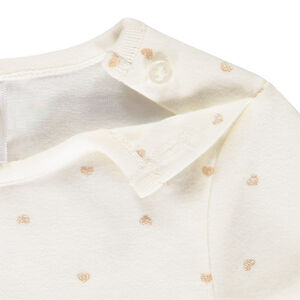 Ensemble body fantaisie + barboteuse salopette unie pour bébé fille 