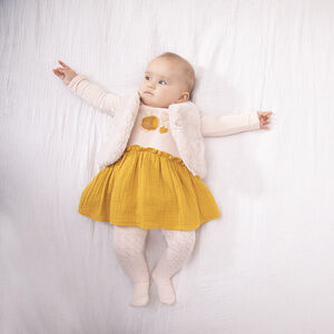 Robe manches longues effet 2 en 1 pour bébé fille 