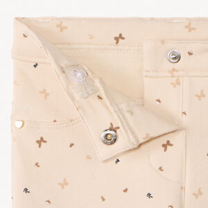 Fleece joggingbroek met fantasierijke alloverprint voor meisjes 