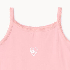 Set van 3 fantasieonderhemden mouwloos voor meisjes in jersey met fijne bretels en ronde halslijn 