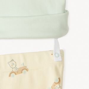Twee-delige pyjama in interlock met lange mouwen t-shirt + broek voor babyjongen (verschillende afwerkingen afhankelijk van de leeftijd) 