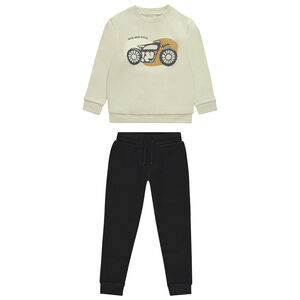 Joggingensemble met fantasie sweatshirt met lange mouwen jongens 