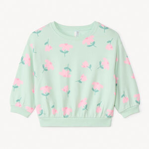 Sweat molleton oversize imprimé pour bébé fille 