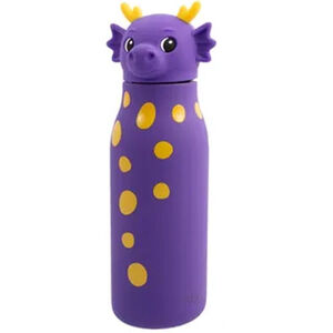 Gourde en inox + paille silicone - Zigo - 350 ml 
