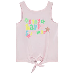 Débardeur noué avec print fantaisie pailleté pour fille 