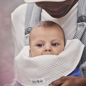 Lot de 2 bavoirs pour porte-bébé Mini et Move - Blanc Tencel 