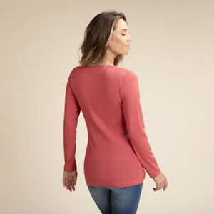 Langarmige eenkleurige borstvoedings T-shirt 