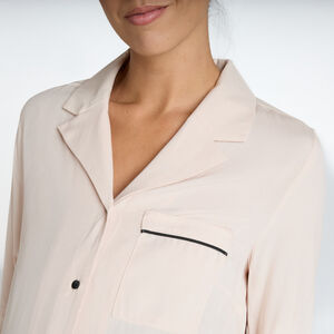 Nachthemd voor zwangerschap met lange mouwen en knoopsluiting voor borstvoeding gemak 