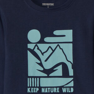 T-shirt met lange mouwen en fantasieprint voor jongens 