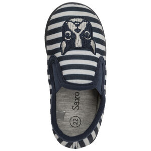 Chaussons bas rayé motif bouledogue pour bébé garçon 