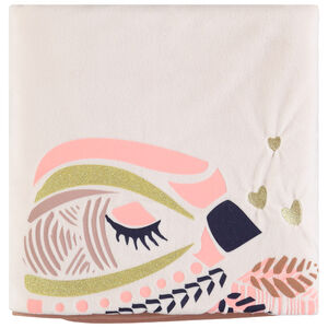 Couverture à motif oiseau pailleté 