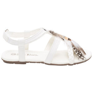 Sandales à bride tressée et plumes pour fille 