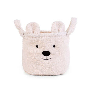 Panier de rangement Teddy 25x20x20cm Ecru 