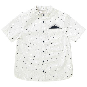 Korte mouwen bedrukte hemd + zakdoek voor jongens 