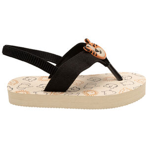 Tongs à bride souple imprimés avec badge tigre pour bébé garçon 