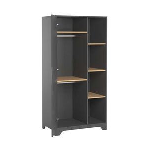 Kast leaf Graphiet/Hout 