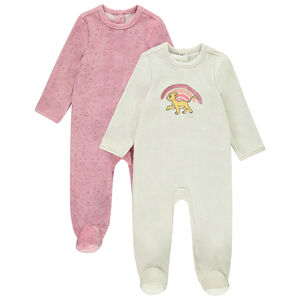 Lot de 2 dors-bien velours Nala Disney pour bébé fille avec ouvertures différentes selon l'âge 