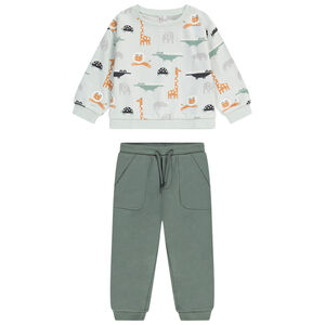 Ensemble 2 pièces en molleton pour bébé garçon 