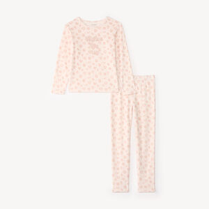 Pyjama 2 pièces en velours pour fille avec imprimé léopard 