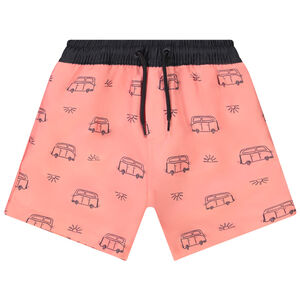 Short van microvezel met Vans-print voor jongen 