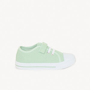 Lage sneakers van stof met elastische veters en klittenband jongens 