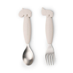 Set de 2 couverts Yummy Deer Friends sable 