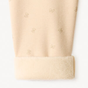 Fleece joggingbroek met glinsterende strikjes voor babymeisje 