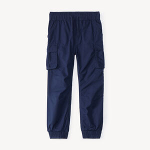 Joggingbroek voor jongens in een enkele kleur met cargo-stijl 