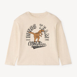 Oversized t-shirt met lange mouwen voor jongens met dinosaurusprint 