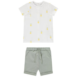 Ensemble 2 pièces avec t-shirt imprimé ananas pour bébé garçon 