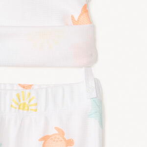 Korte pyjama set van 2 stuks met schildpadprint voor babyjongen 