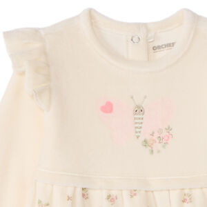Dors-bien en velours effet 2 en 1 imprimé fleurs pour bébé fille 