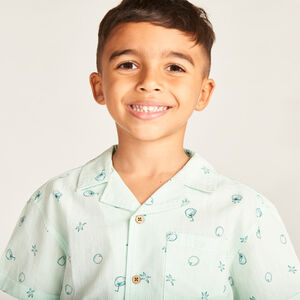 Chemise manches courtes imprimé noix de coco garçon 