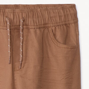 Joggingbroek in effen twill voor jongens 