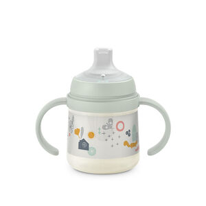 Biberon à anses First 150 ml 6M+ Walk in the park vert 