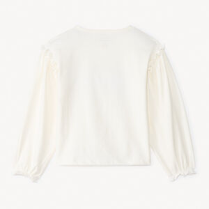 T-shirt met lange mouwen en tule strik voor meisjes 