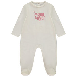 Pyjama fluweel print More Love voor meisjes 
